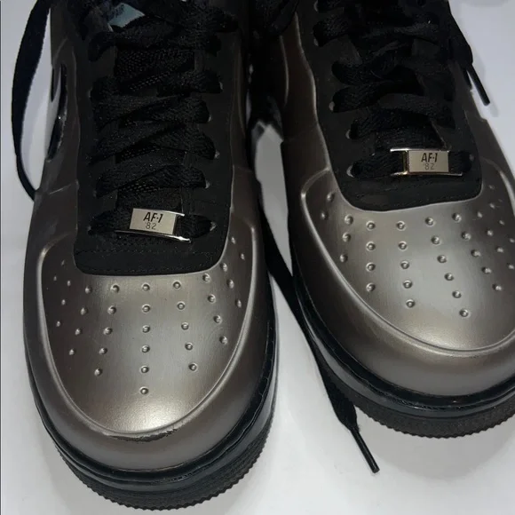 Nike 7.5 Men's Air Force 1 Foamposite Pro low top Pewter Silver - Picture 13 of 13